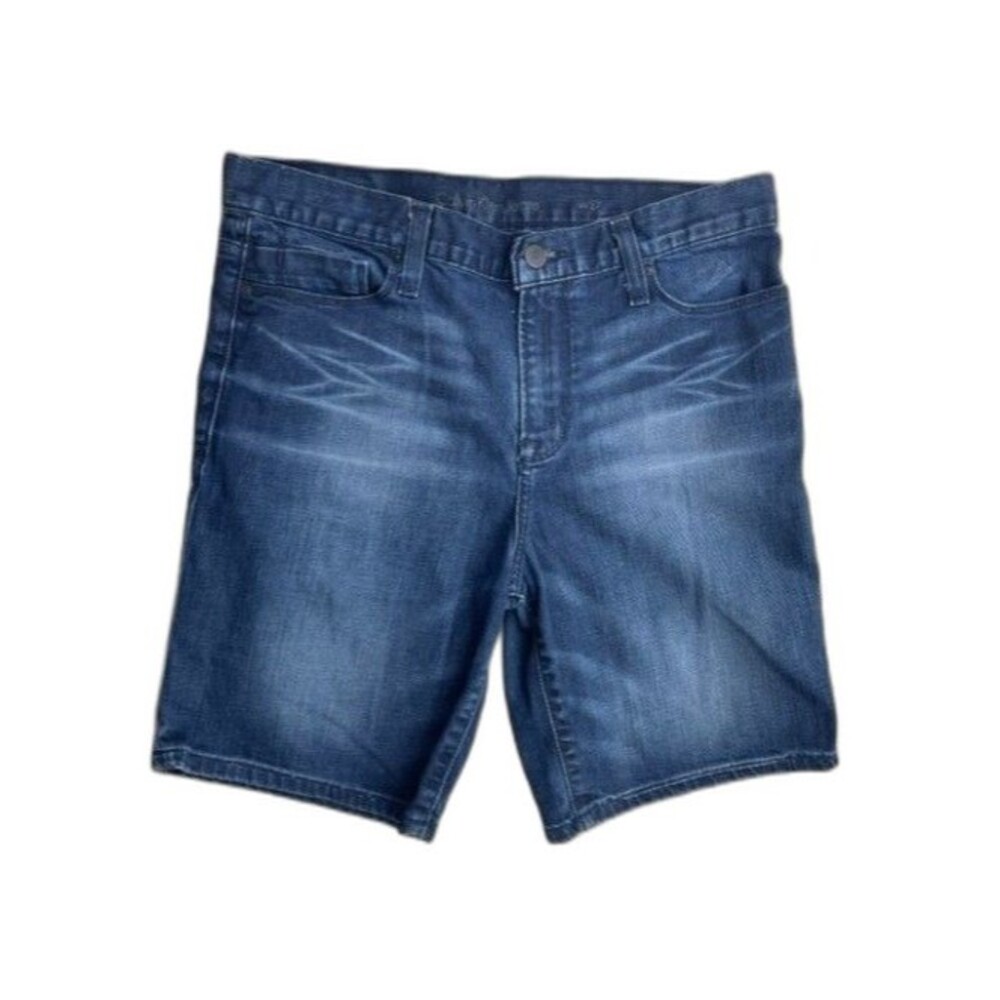 Calvin Klein Size 27 Womens Bermuda Shorts Stretch Dark Wash Mid Rise